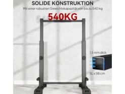 SPORTNOW Sportgeräte|Fitnessgeräte|Dip Barren Dip Station Stahl Schwarz 65L x 63B x 93-117H cm