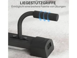 SPORTNOW Sportgeräte|Fitnessgeräte|Dip Barren Dip Station Stahl Schwarz 65L x 63B x 93-117H cm