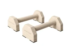 2er-Set Liegestützgriffe Rutschfest Push Up Griffe Parallettes Natur*SPORTNOW Sale