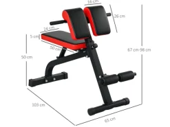 Hantelbank Stahl Kunstleder Schwarz 103L x 65B x 67-98H cm*SPORTNOW Discount