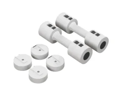 SPORTNOW Fitnessgeräte|Hanteln Kunststoff Stahl Weiß 26,5L x 7,5B x 7,5H cm