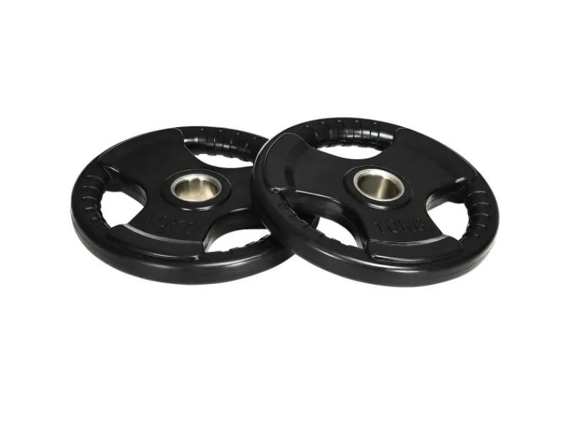 SPORTNOW Fitnessgeräte|Hantelscheibe Eisen Gummi Schwarz 32L x 32B x 4H cm