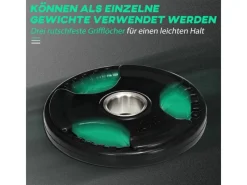 SPORTNOW Fitnessgeräte|Hantelscheibe Eisen Gummi Schwarz 32L x 32B x 4H cm