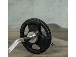 SPORTNOW Fitnessgeräte|Hantelscheibe Eisen Gummi Schwarz 32L x 32B x 4H cm