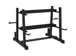 SPORTNOW Sportgeräte|Fitnessgeräte|Hantelständer Kurzhantelständer Stahl Schwarz 131L x 75B x 80H cm