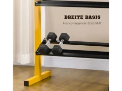 Hantelständer Stahl Gelb Schwarz 92,5L x 50,5B x 80,5H cm*SPORTNOW Best