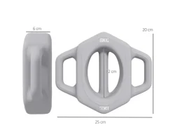 SPORTNOW Fitnessgeräte|3-in-1 Hantel 6 kg mit Griff Dumbbell Bodenschonender Metall Grau