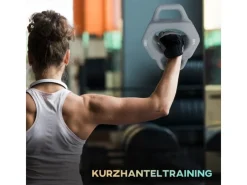 SPORTNOW Fitnessgeräte|3-in-1 Hantel 6 kg mit Griff Dumbbell Bodenschonender Metall Grau