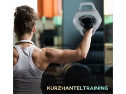 SPORTNOW Fitnessgeräte|3-in-1 Hantel 10 kg mit Griff Dumbbell Bodenschonender Metall Grau