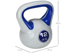 Kettlebell 12 KG Kunststoff Sand Blau 24L x 17B x 28H cm*SPORTNOW Discount