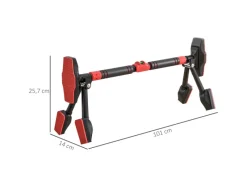 Klimmzugstange Verstellbar mit Pegelmessgerät Schwarz 79-98 x 7,5 x15cm*SPORTNOW New
