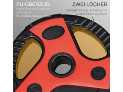 SPORTNOW Fitnessgeräte|Langhantel Set Metall Kunststoff Sand SchwarzRot 140L x 27B x 27H cm