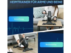 Pedaltrainer Stahl ABS Schwarz 58L x 48B x 37H cm*SPORTNOW New