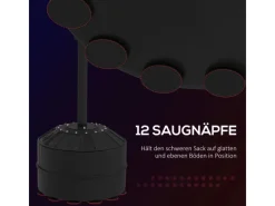 SPORTNOW Wasserpumpe|Fitnessgeräte|Punchingball Set Stahl Kunstleder Schwarz 76L x 48B x 160-205Hcm