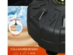 Punchingball Stahl Kunstleder Rot Schwarz Ø48 x 147-165H cm*SPORTNOW Clearance