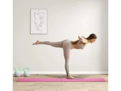 SPORTNOW Fitnessgeräte|Schwebebalken Kunststoff Polyester Hellrot 236L x 15B x 6,5H cm