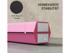 SPORTNOW Fitnessgeräte|Schwebebalken Kunststoff Polyester Hellrot 236L x 15B x 6,5H cm