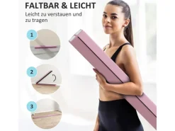 SPORTNOW Fitnessgeräte|Sportgeräte|Schwebebalken Kunststoff Polyester Rosa 236L x 15B x 6,5H cm