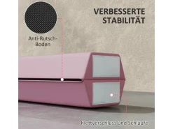 SPORTNOW Fitnessgeräte|Sportgeräte|Schwebebalken Kunststoff Polyester Rosa 236L x 15B x 6,5H cm