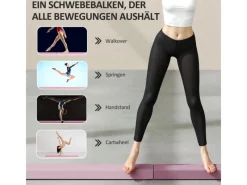 SPORTNOW Fitnessgeräte|Sportgeräte|Schwebebalken Kunststoff Polyester Rosa 236L x 15B x 6,5H cm