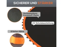 SPORTNOW Trampoline|Trampolin-Sprungtuch Kunststoff Orange Schwarz 323L x 323B x 1H cm