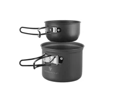 STAHLWERK Campingzubehör|Camping Kochgeschirr Alu Campinggeschirr Gaskocher Outdoor Set