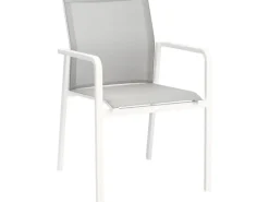 Stapelsessel Rhodos Weiß-Grau*Best Freizeitmöbel Clearance