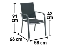 Stapelstuhl Pacora mit Textilbespannung* Hot