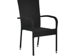 Stapelstuhl Soncor Polyrattan Stahl Schwarz* Best