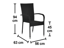 Stapelstuhl Soncor Polyrattan Stahl Schwarz* Best