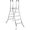 Steinbach Wassersport|Aufstellbeckenleiter Edelstahl 4 + 4 Stufen f. Beckenhöhe 120 - 135 cm