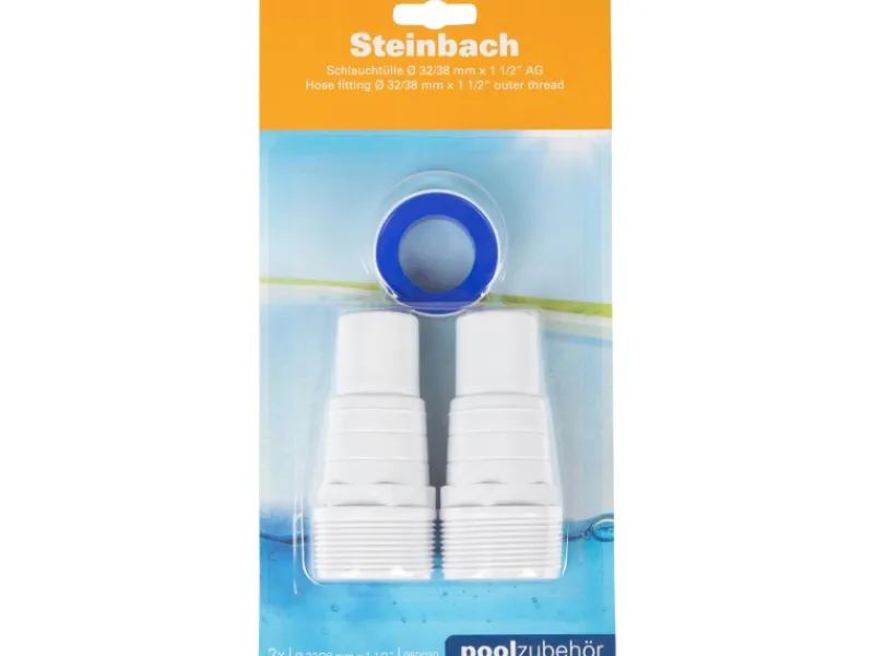Schlauchtülle Ø 32/38 mm auf 38 mm (1 1/2") Außengewinde Doppelpack*Steinbach Online