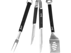 Steuber Elektrogrills|Smoker|Grillbesteck-Set  3-teilig mit Soft-Touch-Griff