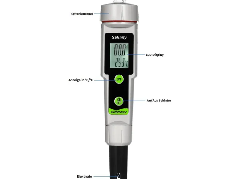 Elektronisches Salztestgerät 18,8 cm x 3,5 cm x 3,5 cm Weiß*Summer Fun