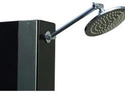 Exquisit Solardusche aus Edelstahl mit Glasfront*Summer Fun Hot