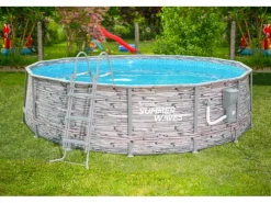 Summer Waves Aufstellpools|Aufstellpool Elite Frame Steinoptik Grau Ø 427 cm x 107 cm