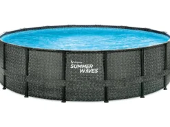 Aufstellpools|Summer Waves Rundpool 488 cm x 122 cm Rattangrau