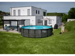 Summer Waves Rundpool 549 cm x 132 cm Rattangrau* Online