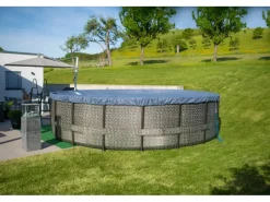 Summer Waves Rundpool 549 cm x 132 cm Rattangrau* Online