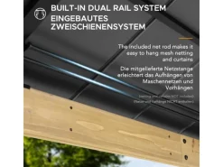 Gazebo Kaps aus Zedernholz 330 cm x 330 cm Anthrazit*Sunjoy Discount