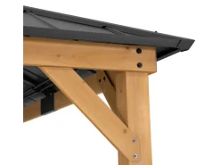 Gazebo Kaps aus Zedernholz 330 cm x 330 cm Anthrazit*Sunjoy Discount