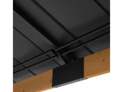 Gazebo Kaps aus Zedernholz 330 cm x 330 cm Anthrazit*Sunjoy Discount