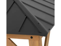 Gazebo Kaps aus Zedernholz 330 cm x 330 cm Anthrazit*Sunjoy Discount