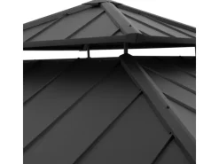 Gazebo Kaps aus Zedernholz 330 cm x 330 cm Anthrazit*Sunjoy Discount