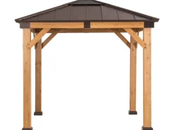 Sunjoy Gartenlauben|Gazebo Rapi Zedernholz 273 cm x 273 cm Braun