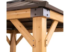 Sunjoy Gartenlauben|Gazebo Rapi Zedernholz 273 cm x 273 cm Braun