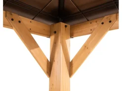 Sunjoy Gartenlauben|Gazebo Rapi Zedernholz 273 cm x 273 cm Braun