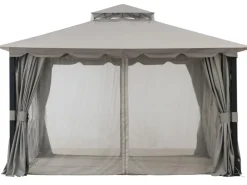Sunjoy Gartenlauben|Gazebo Stoj Stoff 336 cm x 402 cm Grau