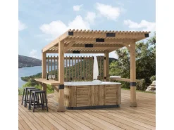 Pergola Krone Whirlpool 309 cm x 274 cm Braun*Sunjoy Online