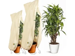 Weitere Gartenhelfer|Gartenvliese|Sunny-Tree Winterschutz für Pflanzen und Bäume  Frostschutz  Frostschutzhaube Langlebiges Material  Beige 240 cm x 200 cm